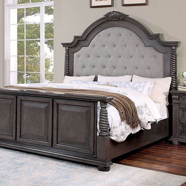 Furniture of America Esperia California King Bed CM7711GY-CK-BED IMAGE 1