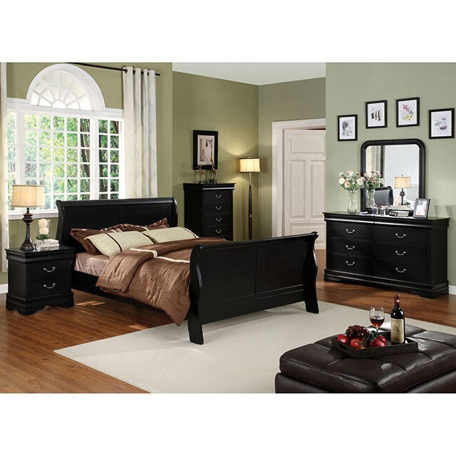 Furniture of America Louis Philippe Queen Bed CM7825BK-Q-BED IMAGE 2
