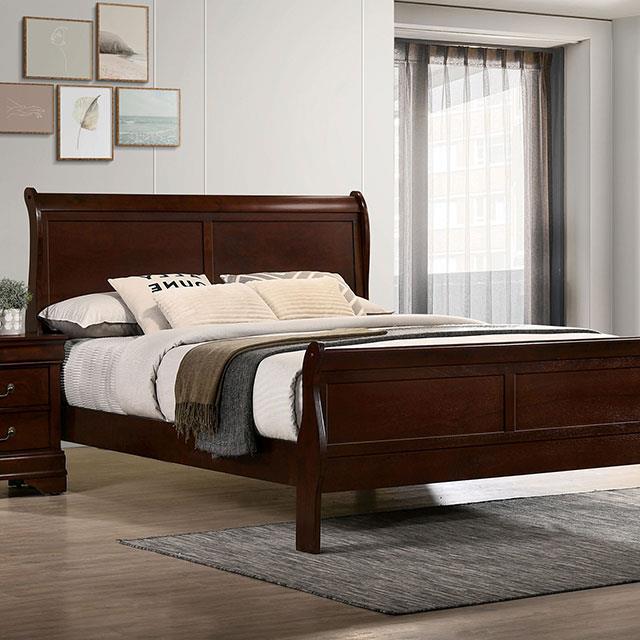 Furniture of America Louis Philippe Full Sleigh Bed CM7966CH-F-BED IMAGE 1