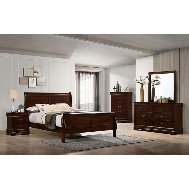 Furniture of America Louis Philippe Full Sleigh Bed CM7966CH-F-BED IMAGE 2
