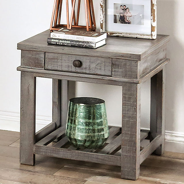 Furniture of America McAllen End Table EM4009GY-E IMAGE 1