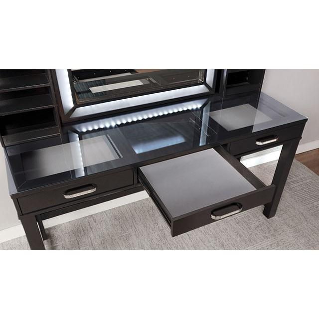 Furniture of America Stephanie FOA-DK5685DG-PK Vanity Set IMAGE 2