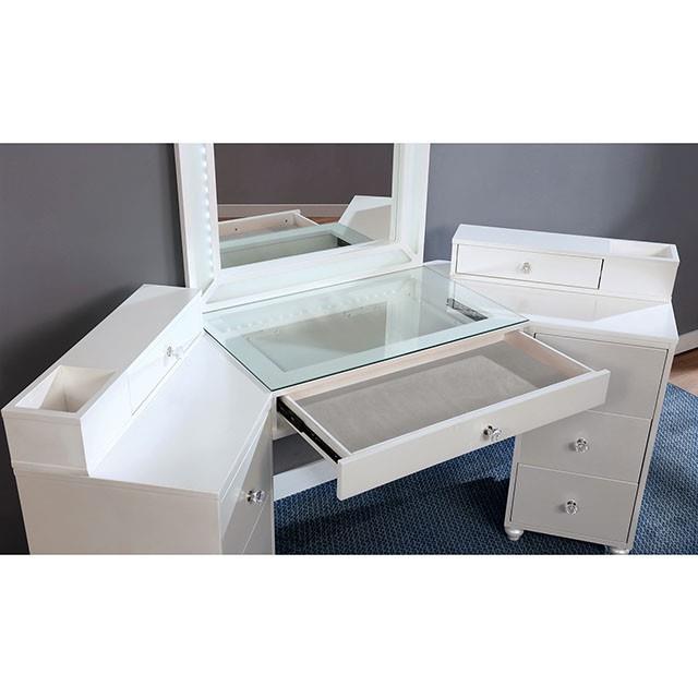 Furniture of America Tracie FOA-DK5686WH-PK Vanity Set IMAGE 3
