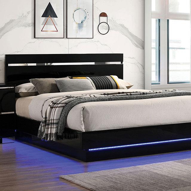 Furniture of America Erlach FOA7189BK-CK-BED Cal.King Bed IMAGE 1