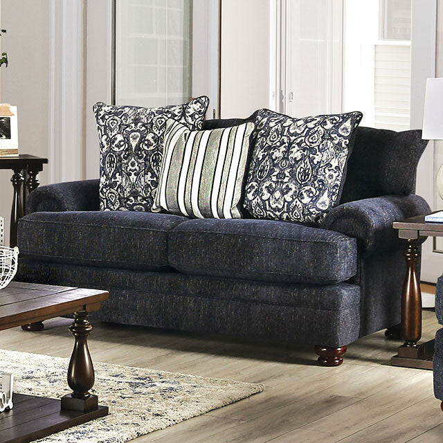 Furniture of America Hadleigh Stationary Fabric Loveseat SM5157-LV IMAGE 1