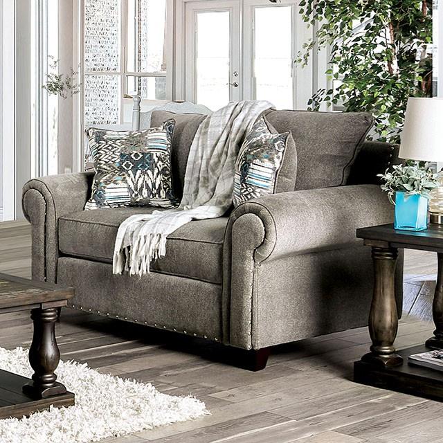 Furniture of America Mott Stationary Fabric Loveseat SM6155-LV IMAGE 1