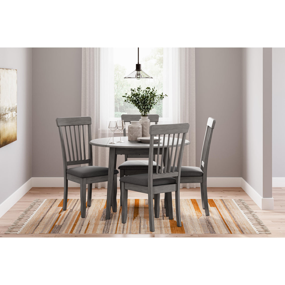 Signature Design by Ashley Shullden D194-15 Round Dining Room Drop Leaf Table IMAGE 7