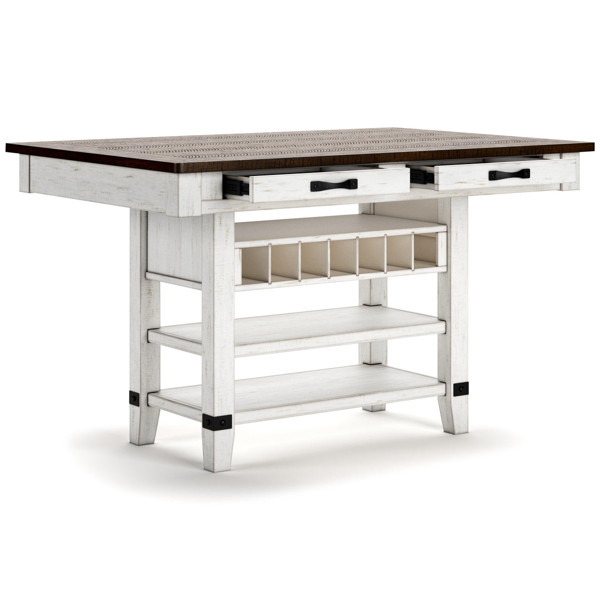 Signature Design by Ashley Valebeck D546-32 Rectangular Dining Room Counter Table IMAGE 2