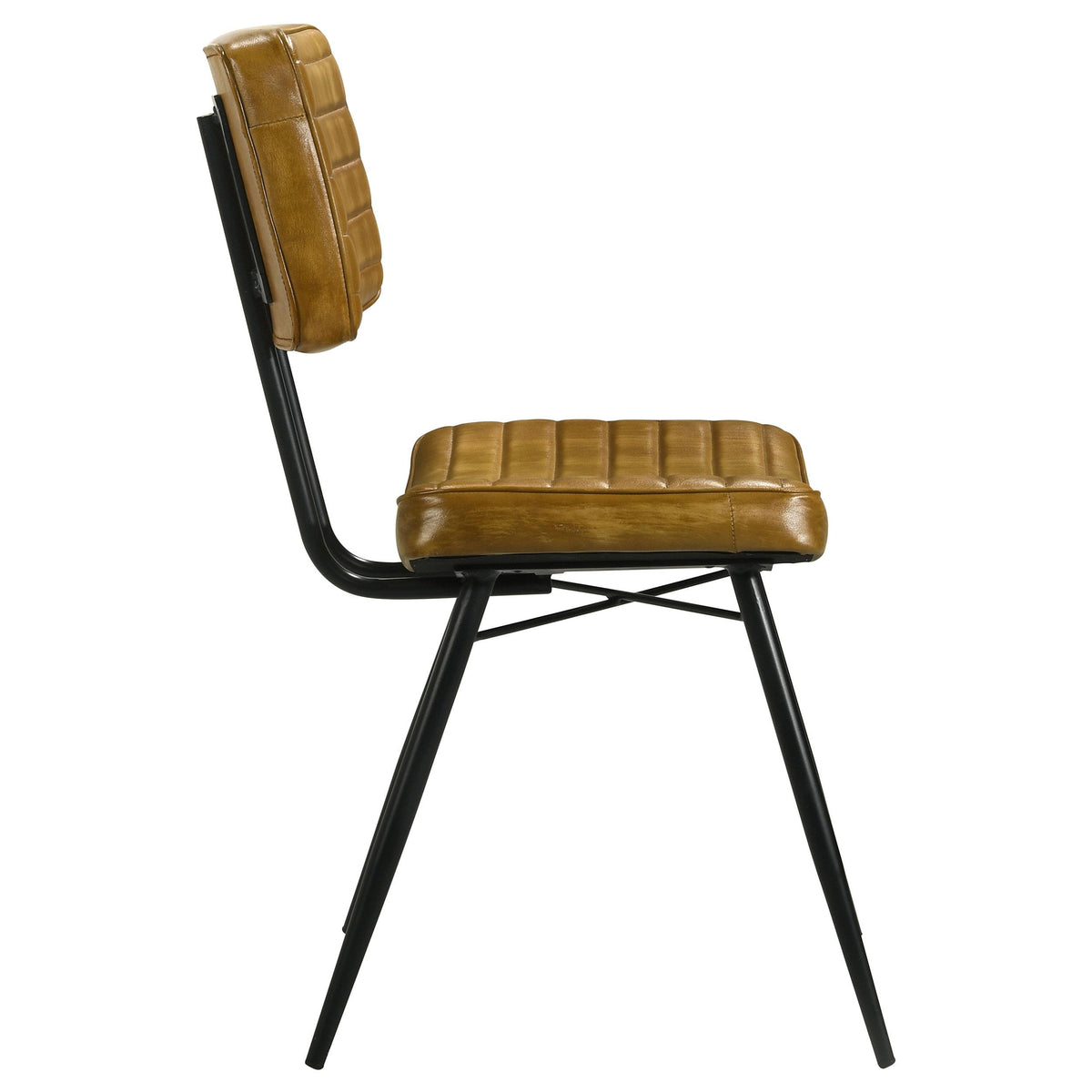 Coaster Furniture Misty 110642 Leather Upholstered Dining Side Chair - Camel IMAGE 8