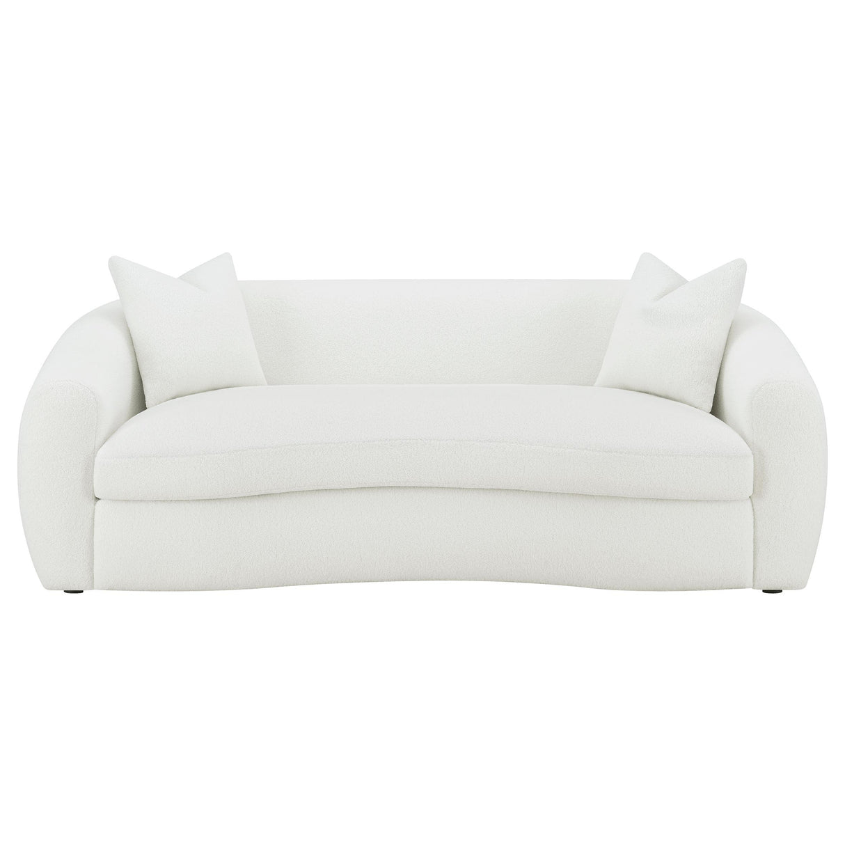 Coaster Furniture Isabella 509871 Faux Sheepskin Upholstered Sofa - Natural IMAGE 2