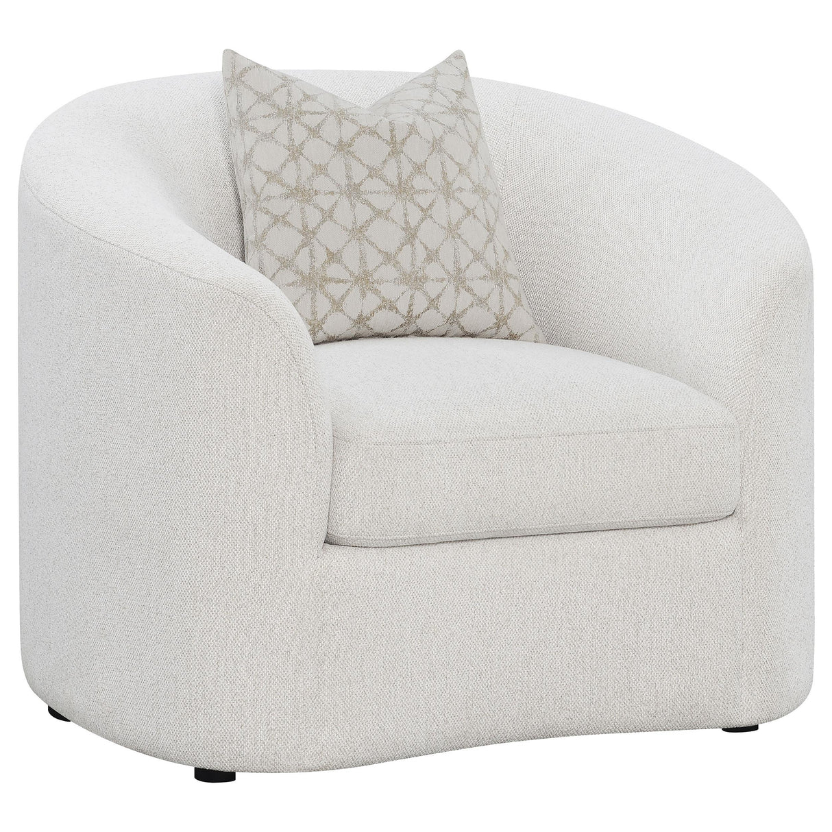 Coaster Furniture Rainn 509173 Boucle Upholstered Sloped Arm Accent Chair - Latte IMAGE 1