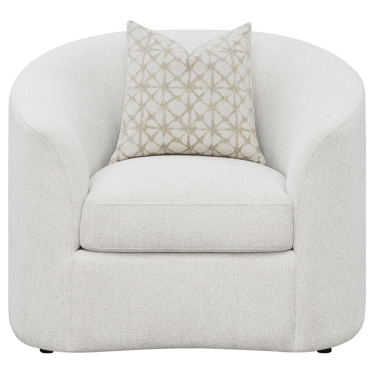 Coaster Furniture Rainn 509173 Boucle Upholstered Sloped Arm Accent Chair - Latte IMAGE 2
