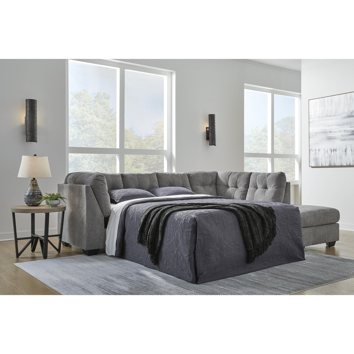 Signature Design by Ashley Marleton 55305S4 2 pc Sleeper Sectional with Chaise IMAGE 4