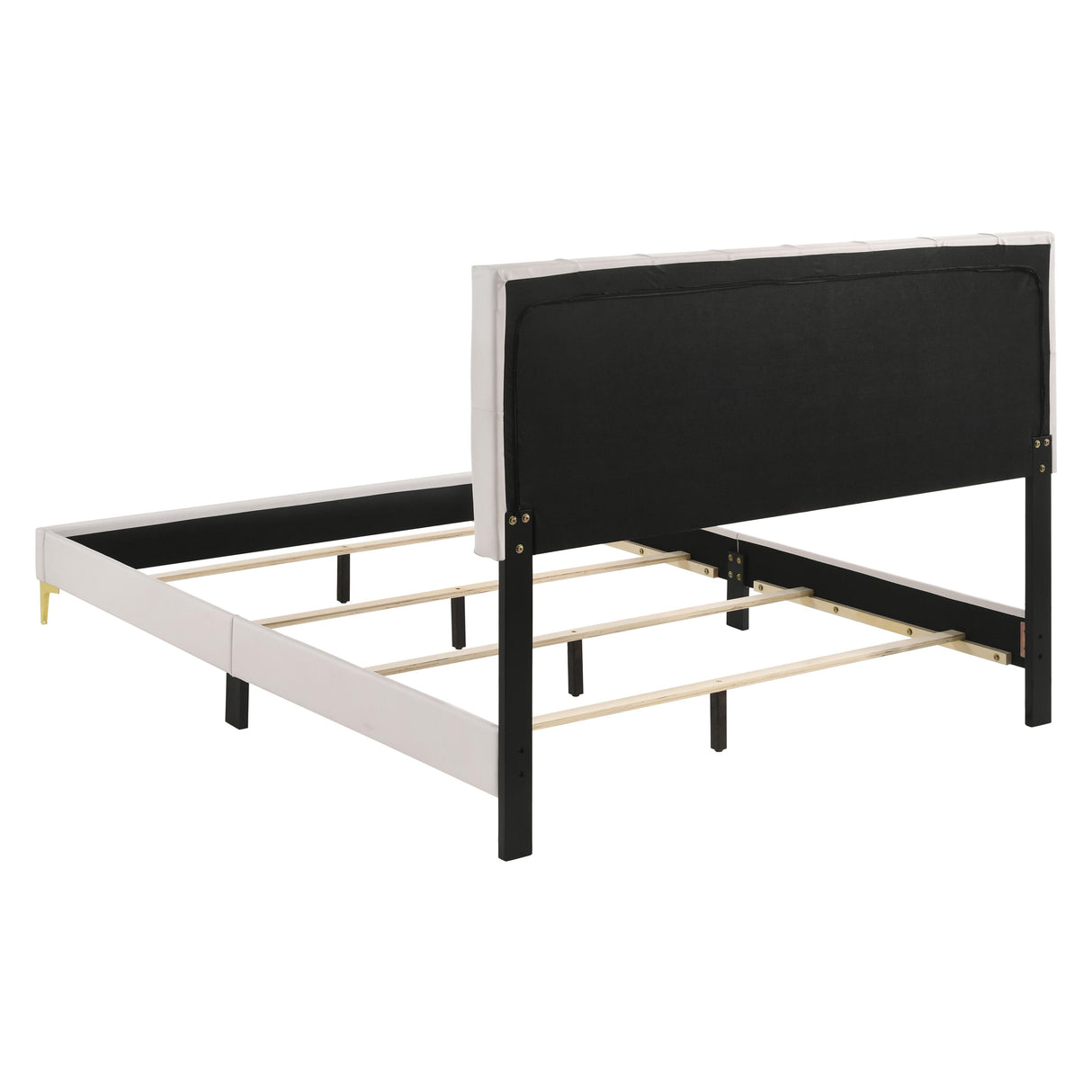 Coaster Furniture Kendall 224401KE Upholstered Eastern King Panel Bed - White IMAGE 4