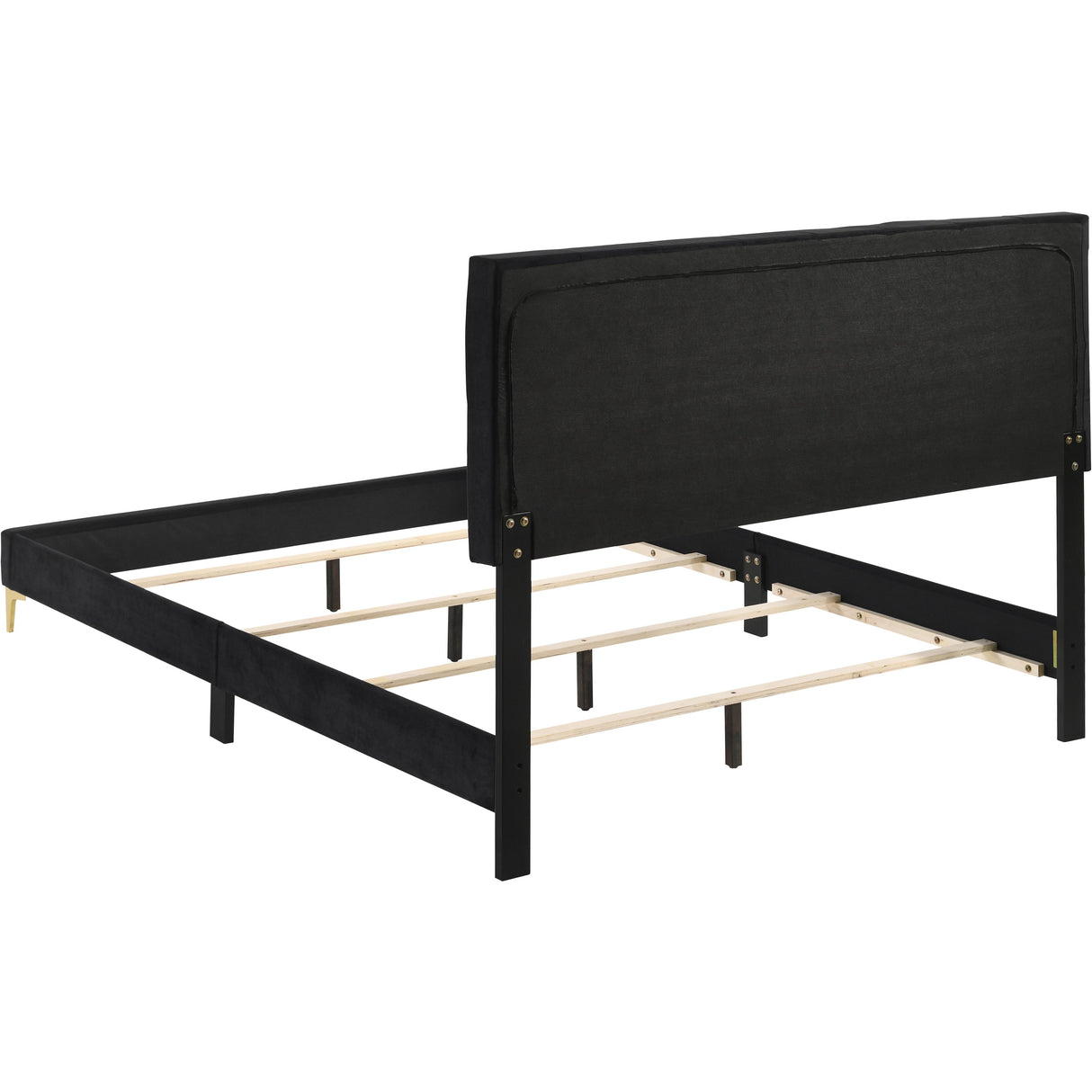 Coaster Furniture Kendall 224451KW Upholstered California King Panel Bed - Black IMAGE 3