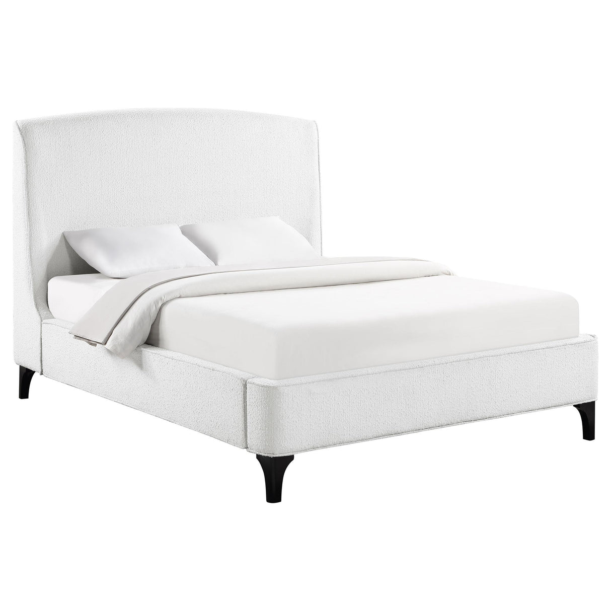 Coaster Furniture Mosby 306020KE Upholstered Eastern King Wingback Bed - Snow IMAGE 2