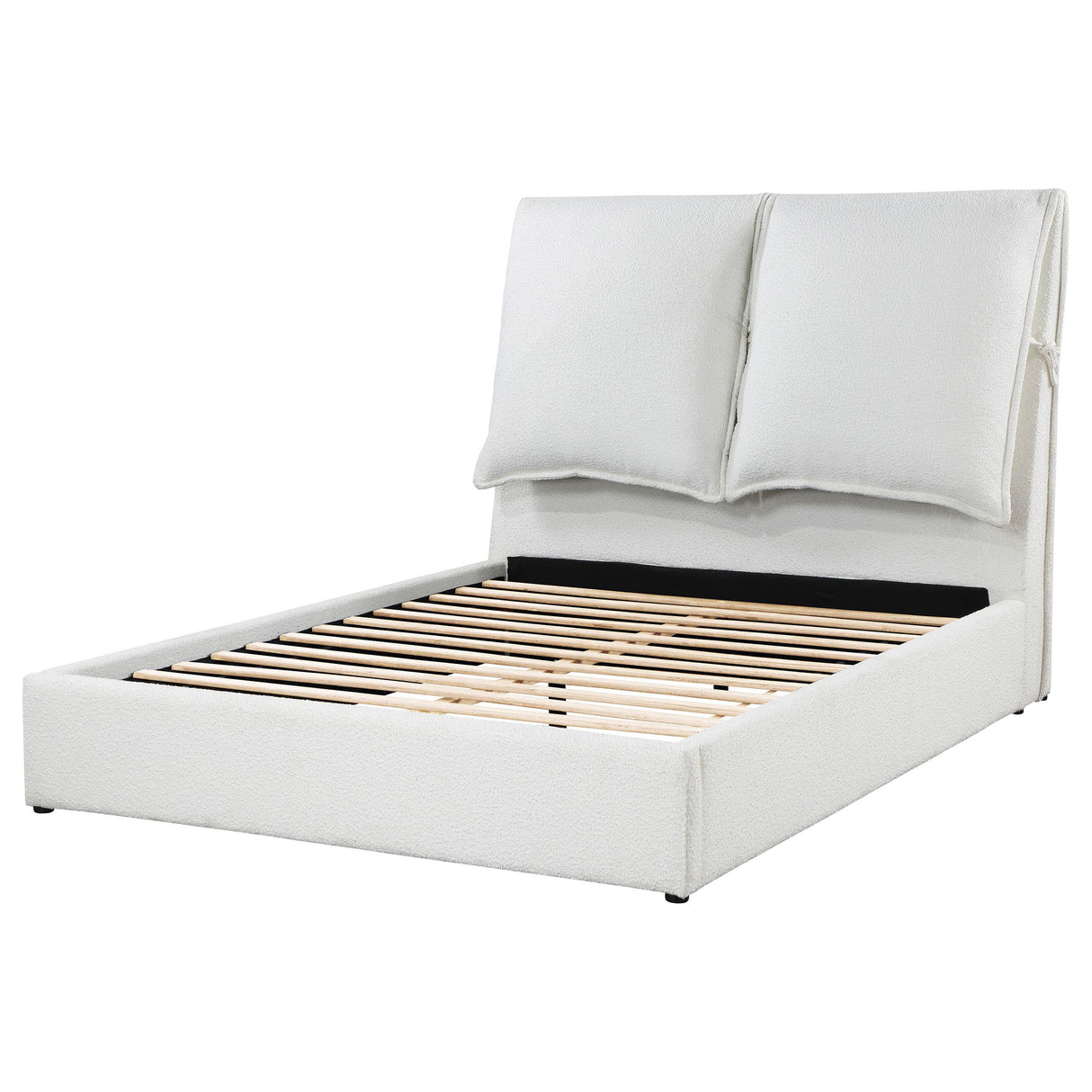 Coaster Furniture Gwendoline 306040Q Upholstered Queen Panel Bed - White IMAGE 4