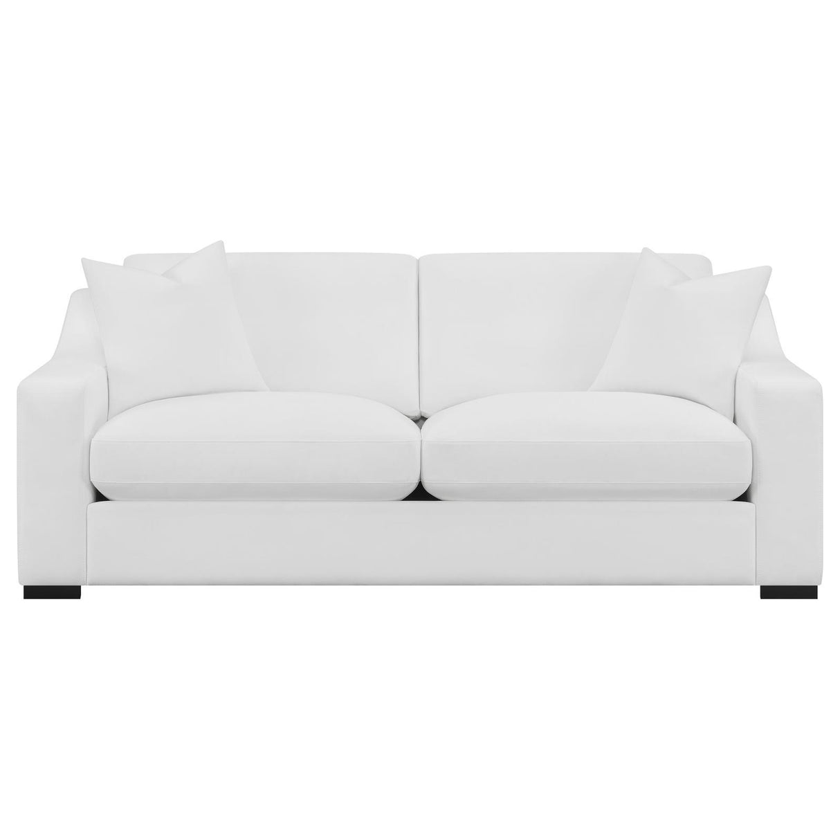 Coaster Furniture Ashlyn 509891 Upholstered Sloped Arm Sofa - White IMAGE 8