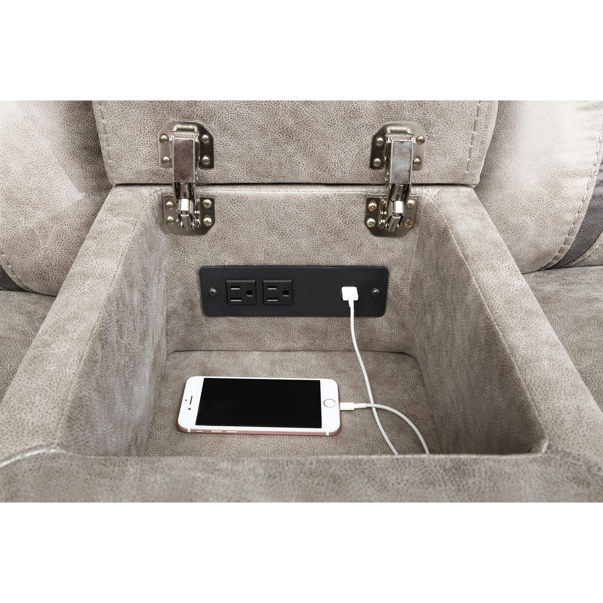 Coaster Furniture Greer 651352 Upholstered Motion Reclining Loveseat - Taupe IMAGE 9