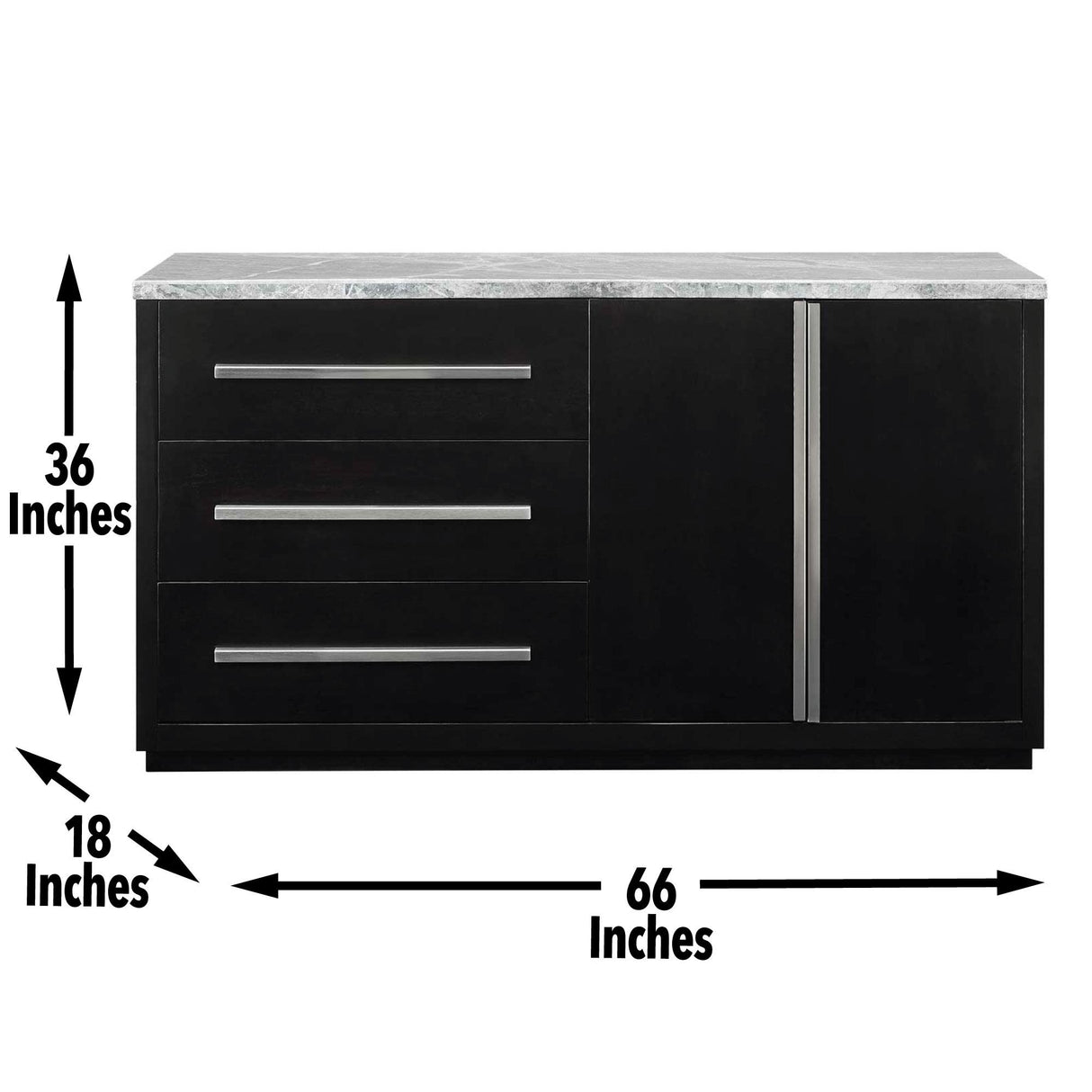 Steve Silver Furniture Camila Gray Marble Top Server IMAGE 5