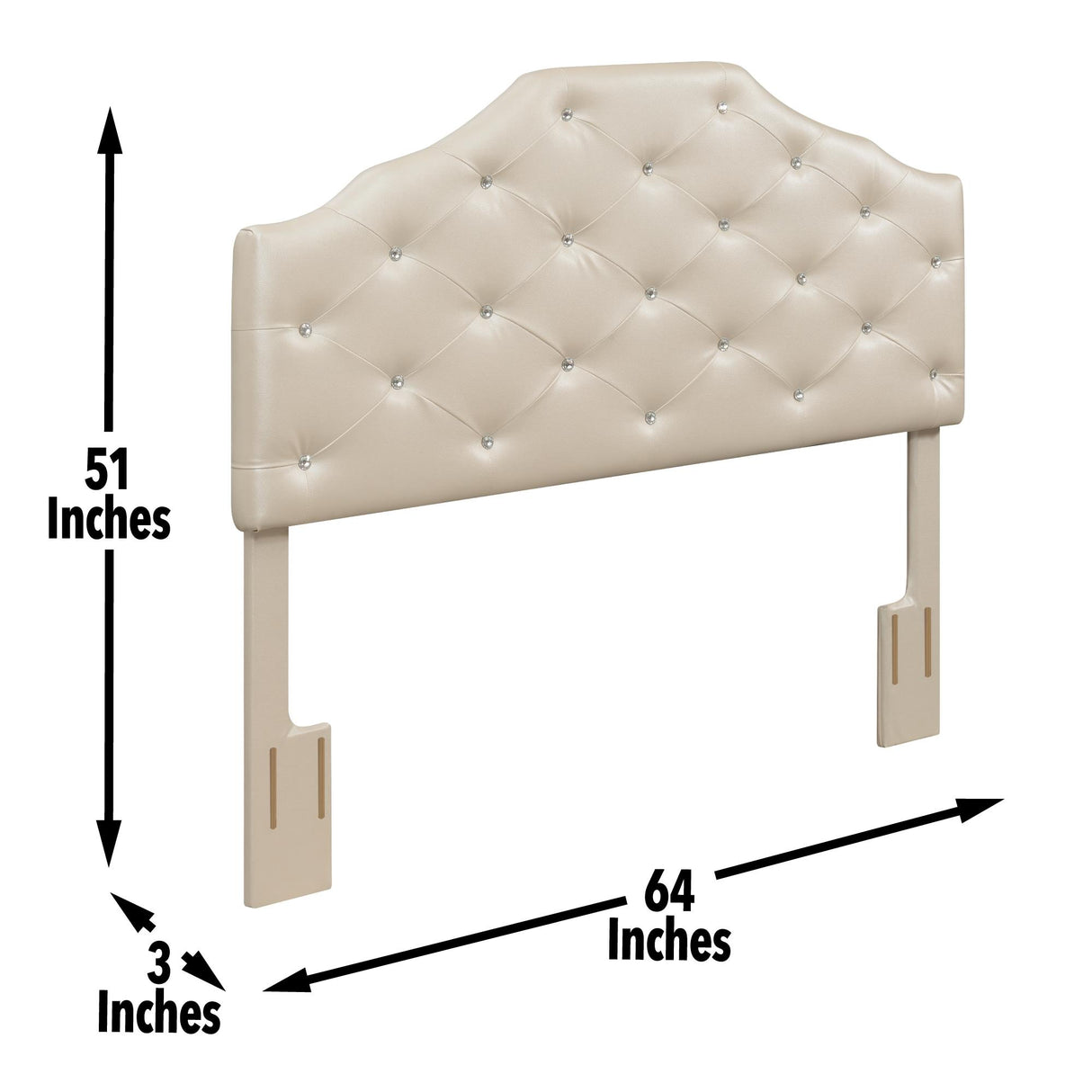 Steve Silver Furniture Dawson Queen Headboard Silver PU IMAGE 9