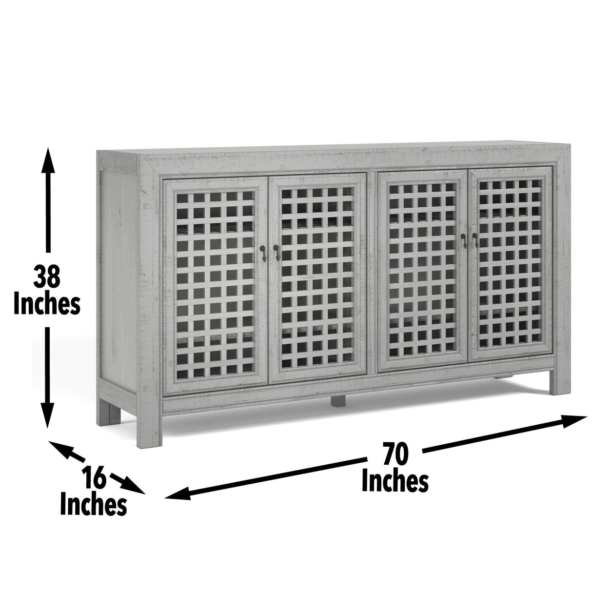 Steve Silver Furniture Rio 4 Door Accent Cabinet Grey IMAGE 11