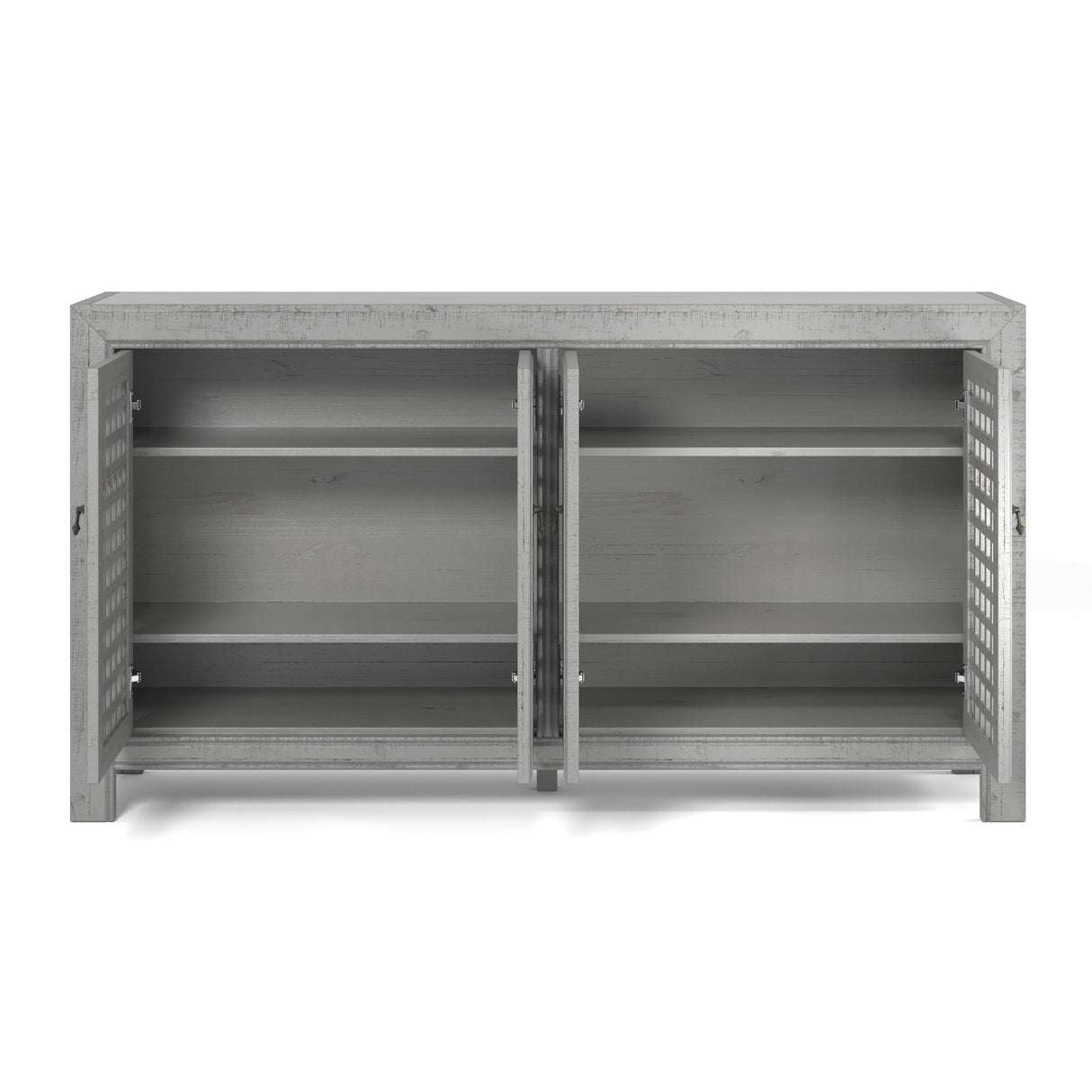 Steve Silver Furniture Rio 4 Door Accent Cabinet Grey IMAGE 2