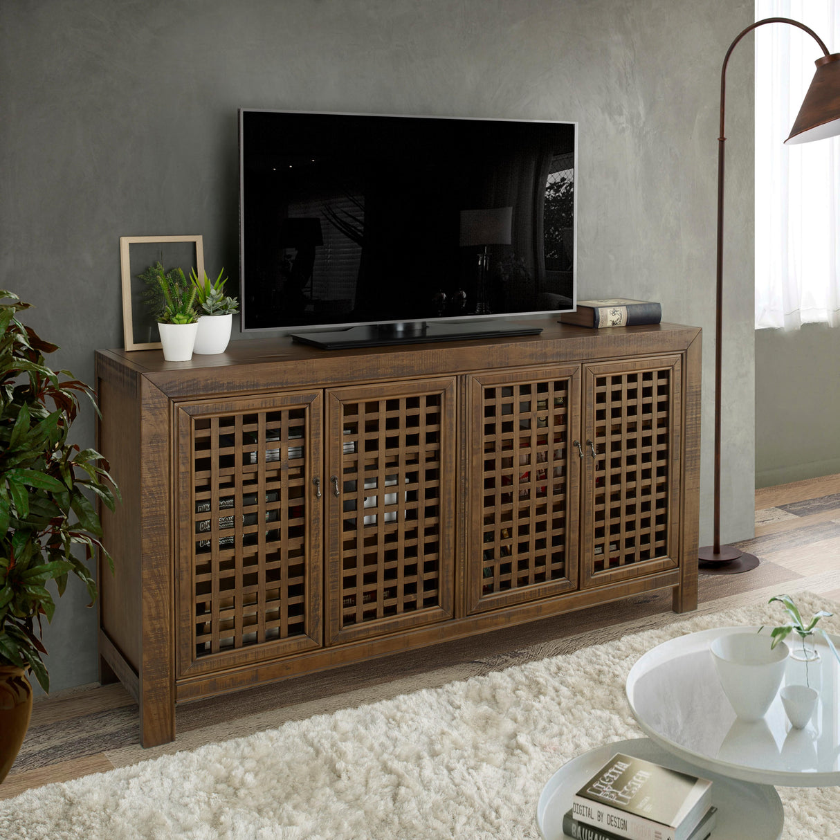 Steve Silver Furniture Rio 4 Door Accent Cabinet Mocha IMAGE 15