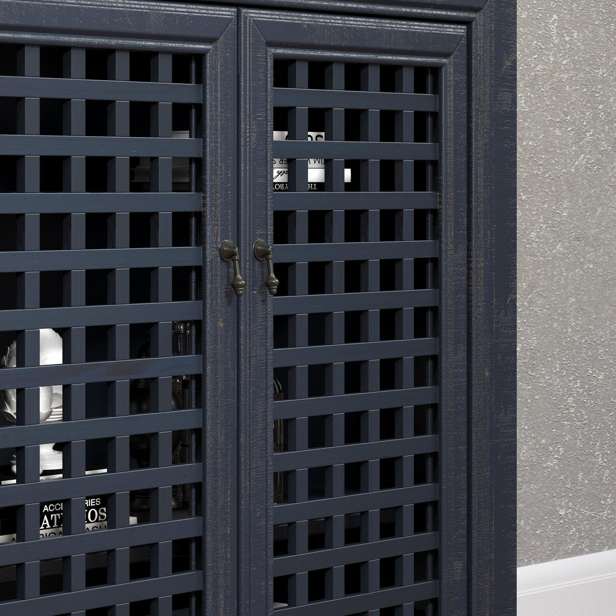 Steve Silver Furniture Rio 4 Door Accent Cabinet Navy IMAGE 5