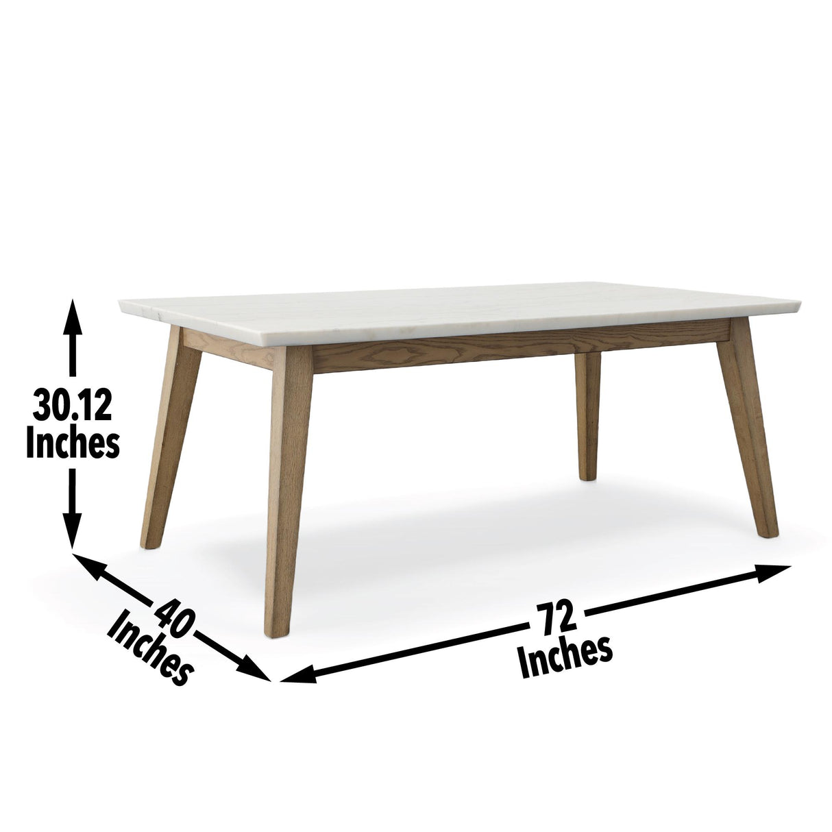Steve Silver Furniture Vida White Marble Top Dining Table IMAGE 12