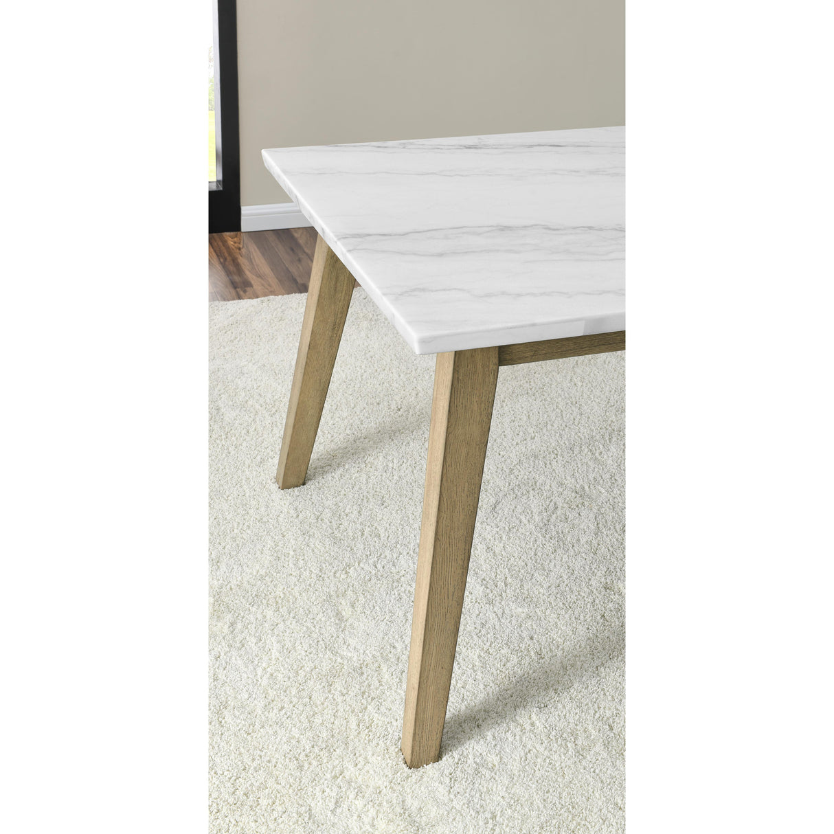 Steve Silver Furniture Vida White Marble Top Dining Table IMAGE 5