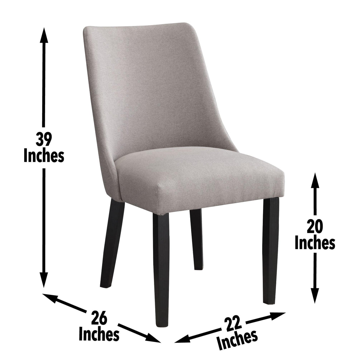 Steve Silver Furniture Xena Upholstered Gray SideChair IMAGE 9