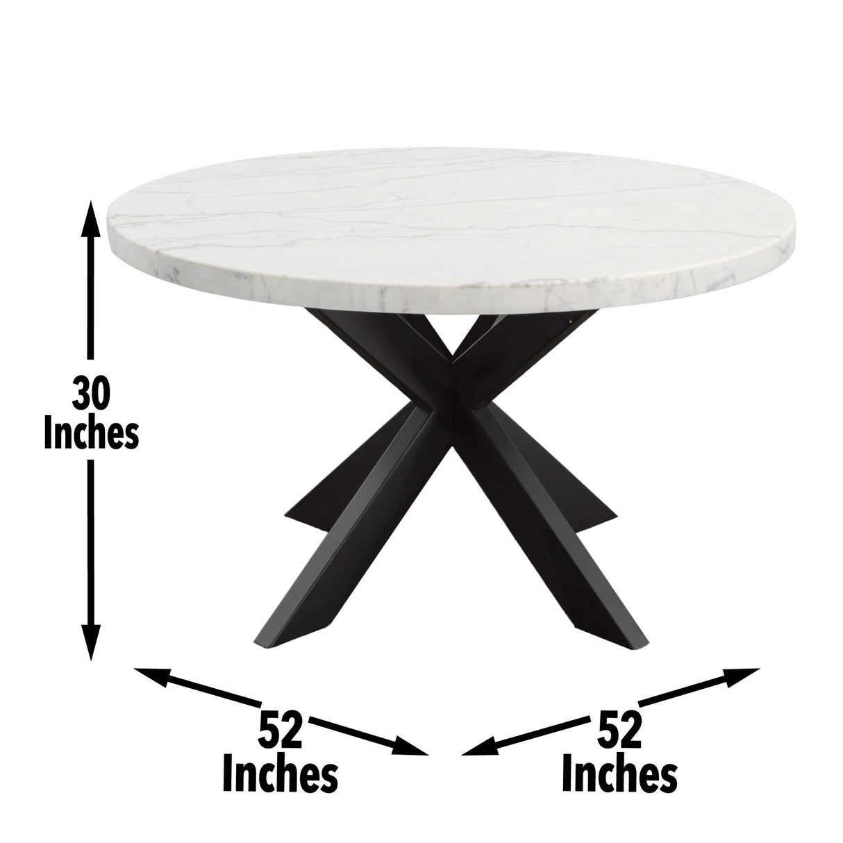 Steve Silver Furniture Xena White Marble Top Round IMAGE 9