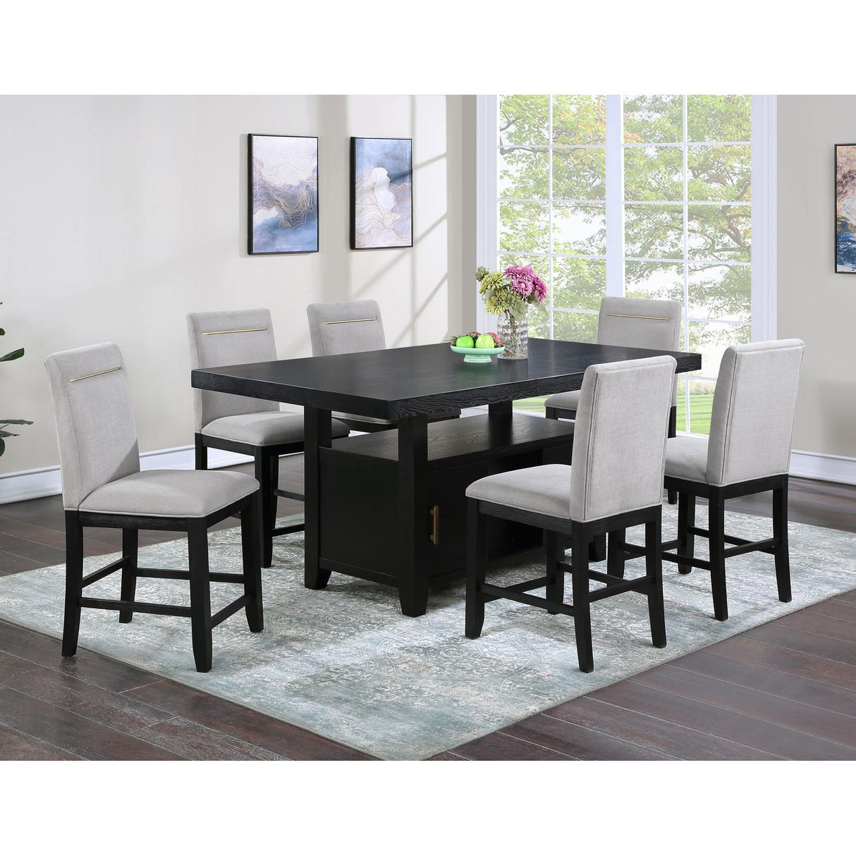 Steve Silver Furniture Yves YS500 78" Counter Storage Table IMAGE 9