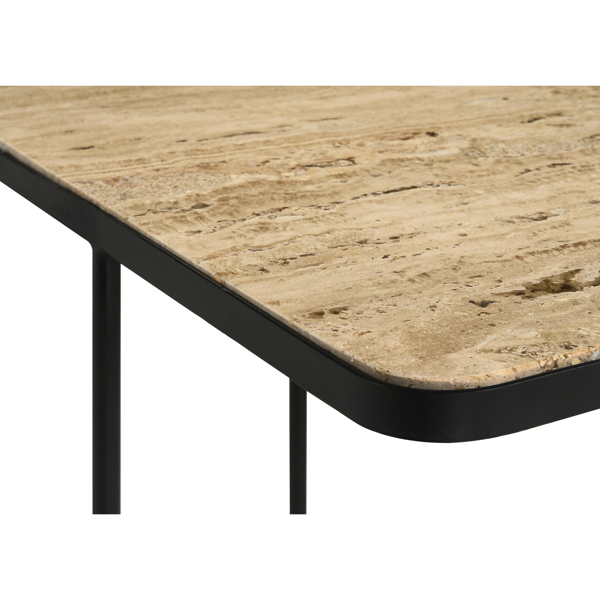 Coaster Furniture Elyna 935855 Square Stone Top Accent Side Table - Beige IMAGE 5