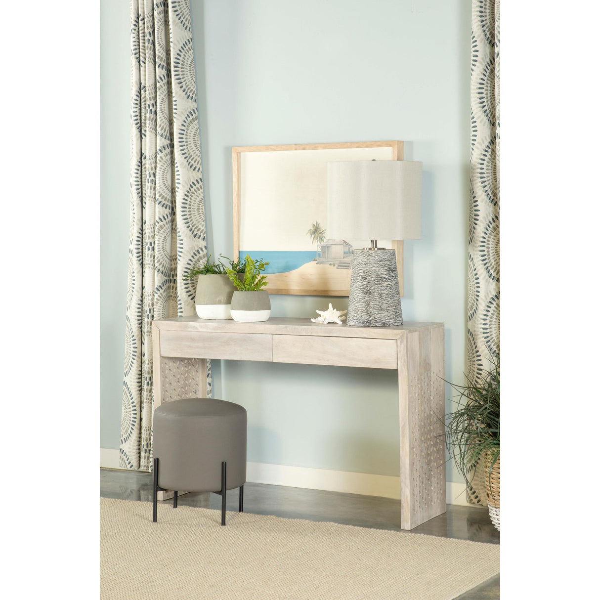 Coaster Furniture Rickman 959543 2-Drawer Wood Entryway Console Table - White Washed IMAGE 8