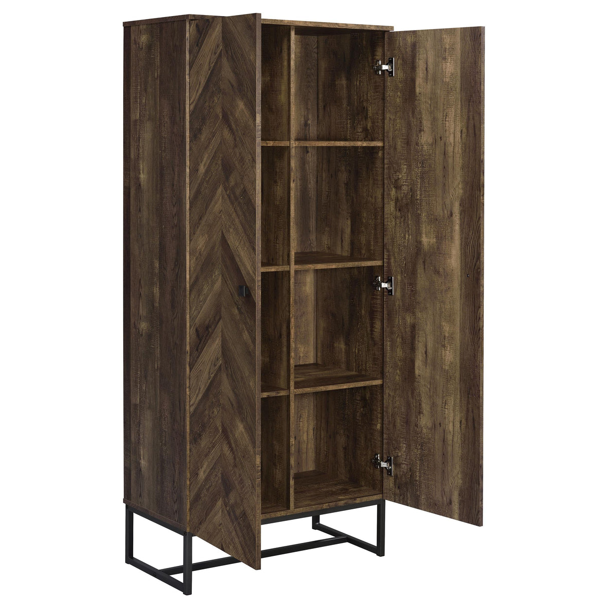 Coaster Furniture Carolyn 959640 2-door Engineered Wood Accent Cabinet - Rustic Oak IMAGE 2