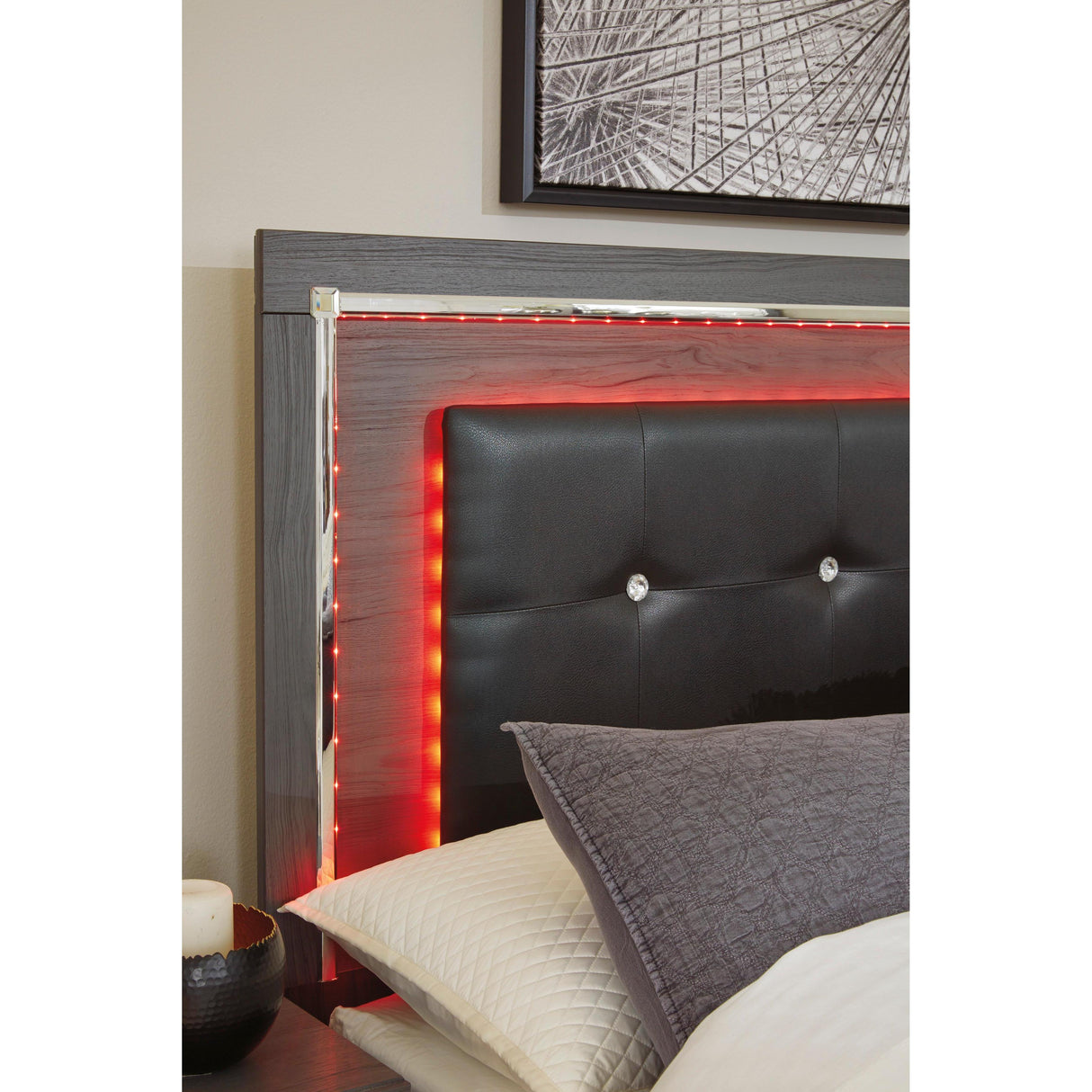 Signature Design by Ashley Lodanna B214B13 King Panel Bed with 2 Storage Drawers IMAGE 5