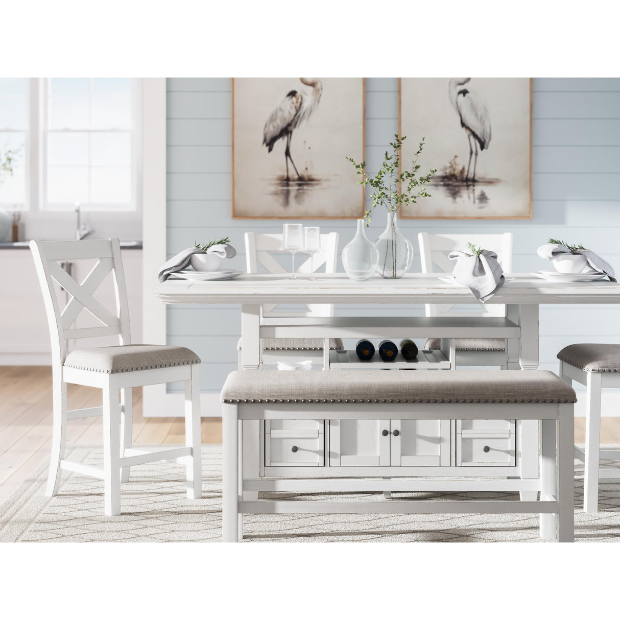 Signature Design by Ashley Robbinsdale D642-09 Double Counter Upholstered Bench IMAGE 10