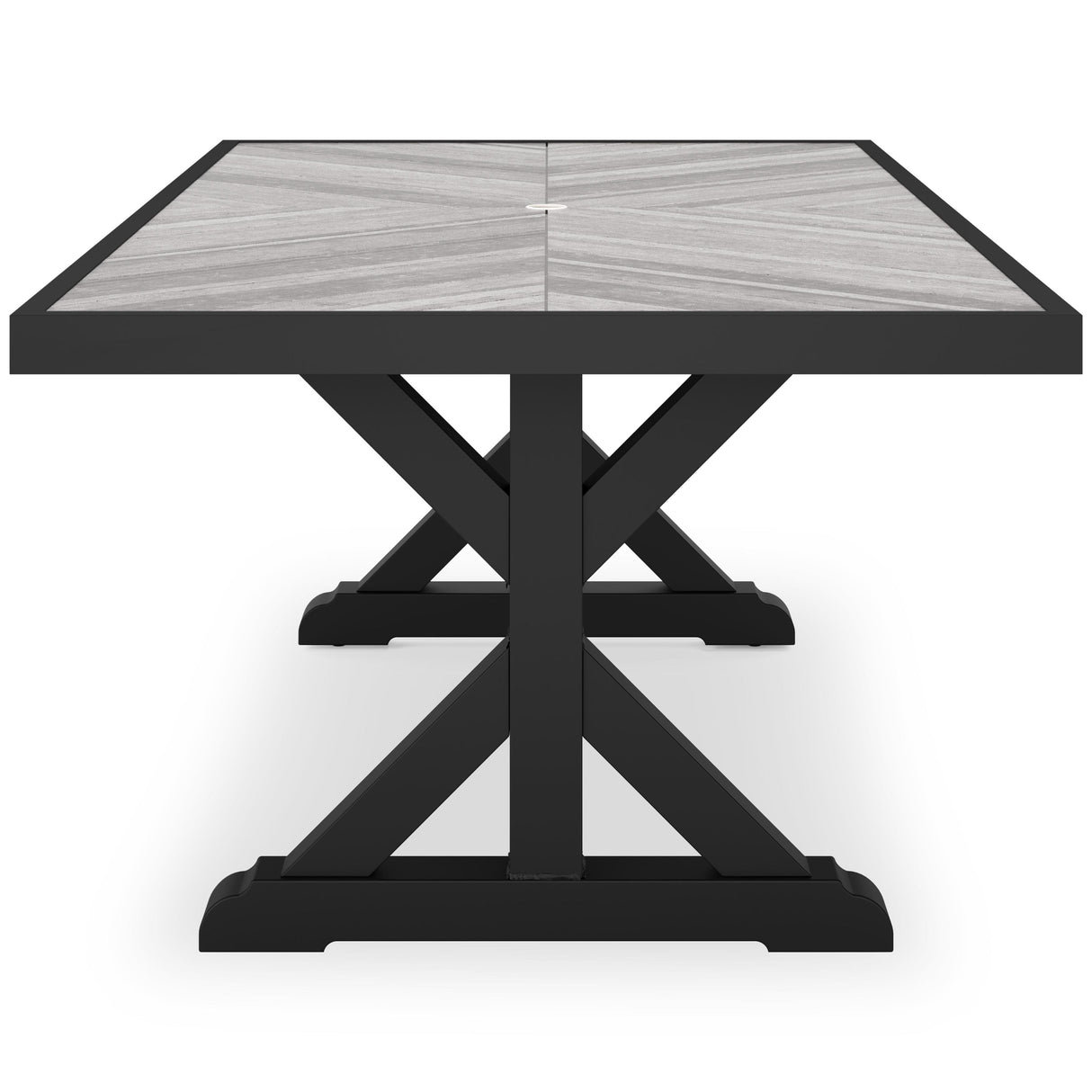 Signature Design by Ashley Beachcroft P792-625 Rectangular Dining Table with Umbrella Option IMAGE 3