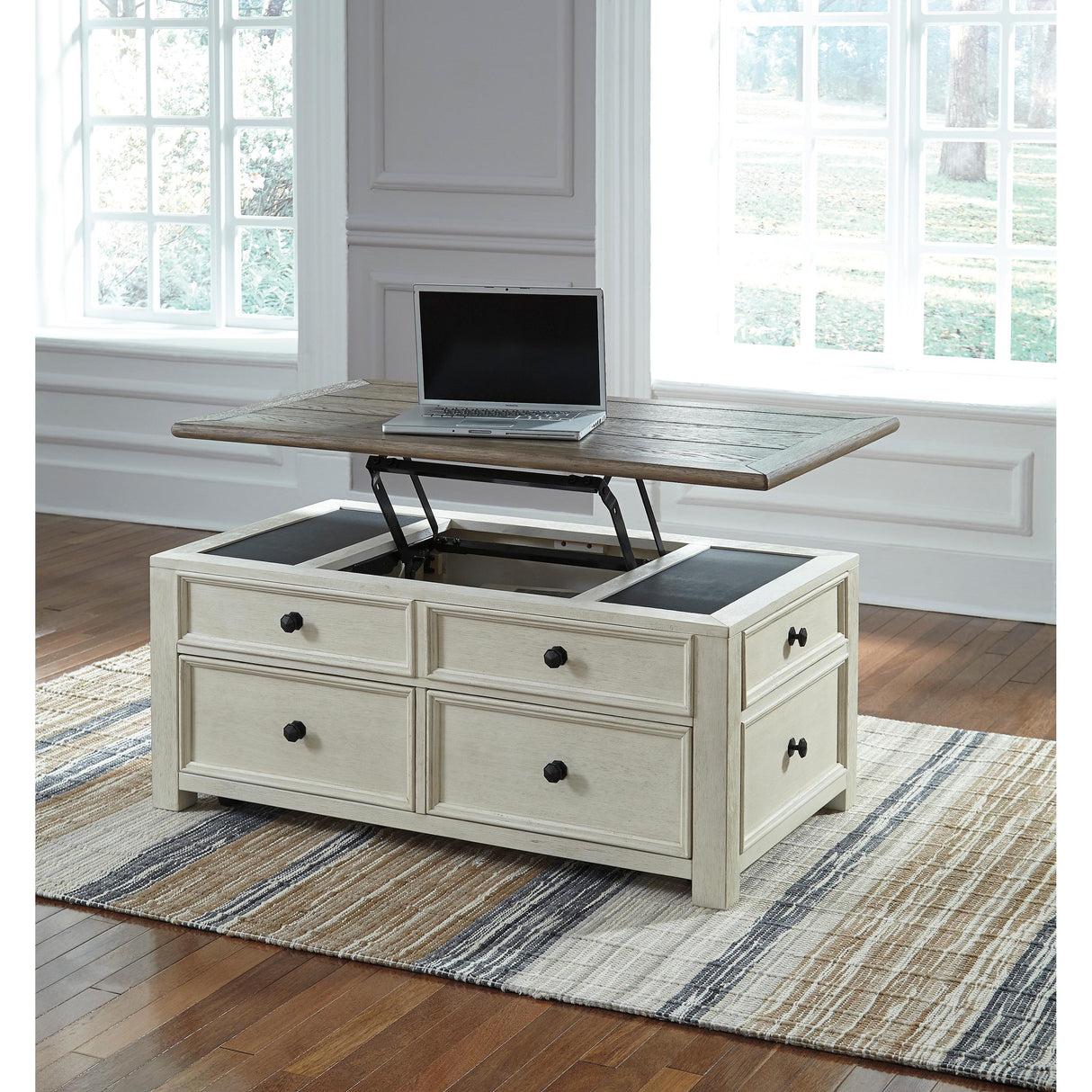 Signature Design by Ashley Bolanburg T637T6 Coffee Table and 2 End Tables IMAGE 3
