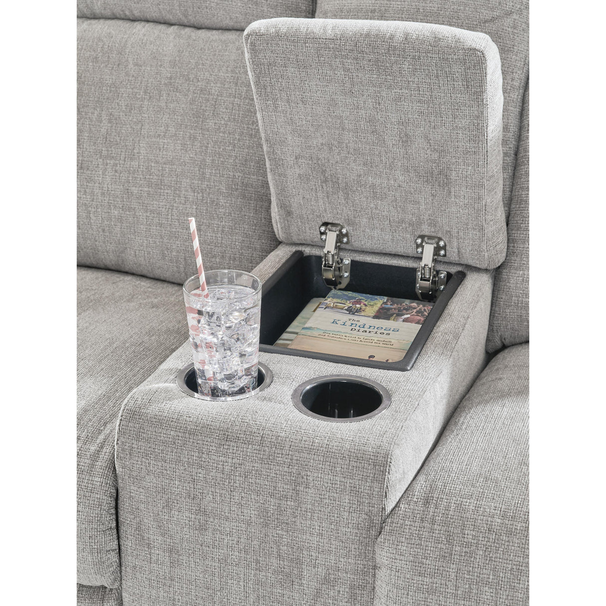 Signature Design by Ashley Barnsana 3320196 Double Reclining Power Loveseat with Console IMAGE 7