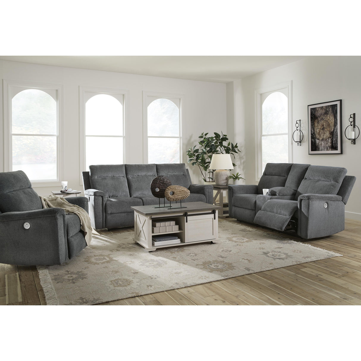 Signature Design by Ashley Barnsana 3320296 Double Reclining Power Loveseat with Console IMAGE 15