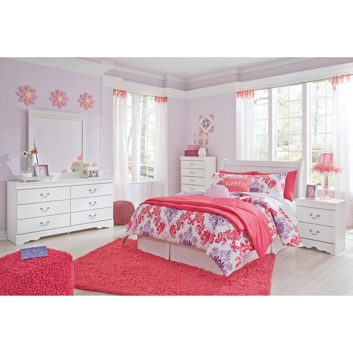 Signature Design by Ashley Anarasia B129-87 Full Sleigh Headboard IMAGE 2