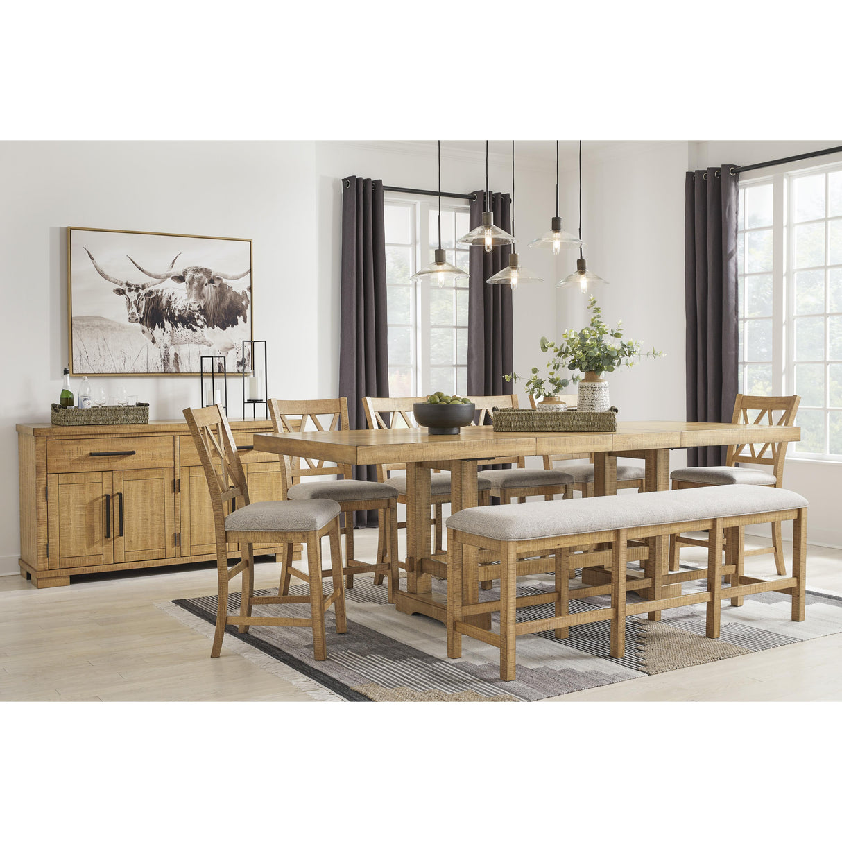 Signature Design by Ashley Havonplane D773-32 Rectangular Dining Room Counter Extension Table IMAGE 11