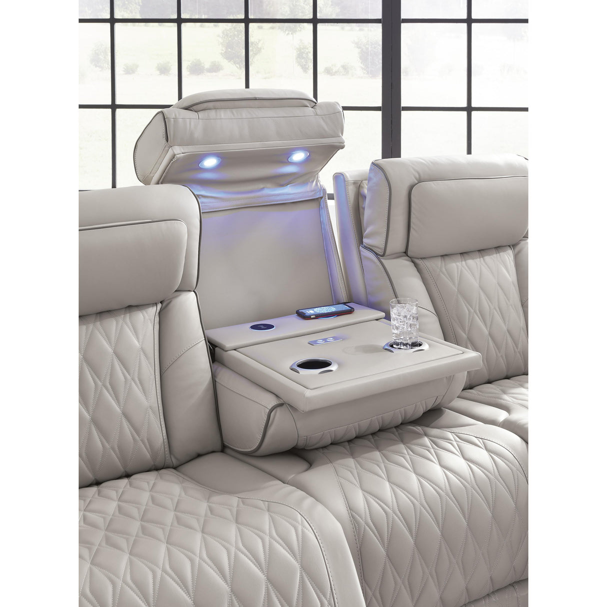 Signature Design by Ashley Boyington U2710515 Power Reclining Sofa with Adjustable Headrest IMAGE 8