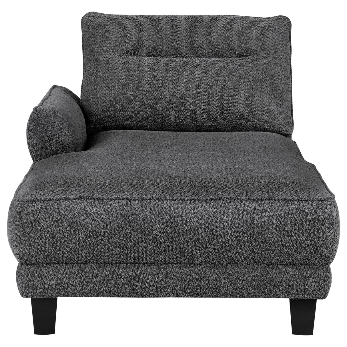 Coaster Furniture Caspian 509540 Upholstered Curved Arm Chaise Sectional Sofa - Grey IMAGE 5