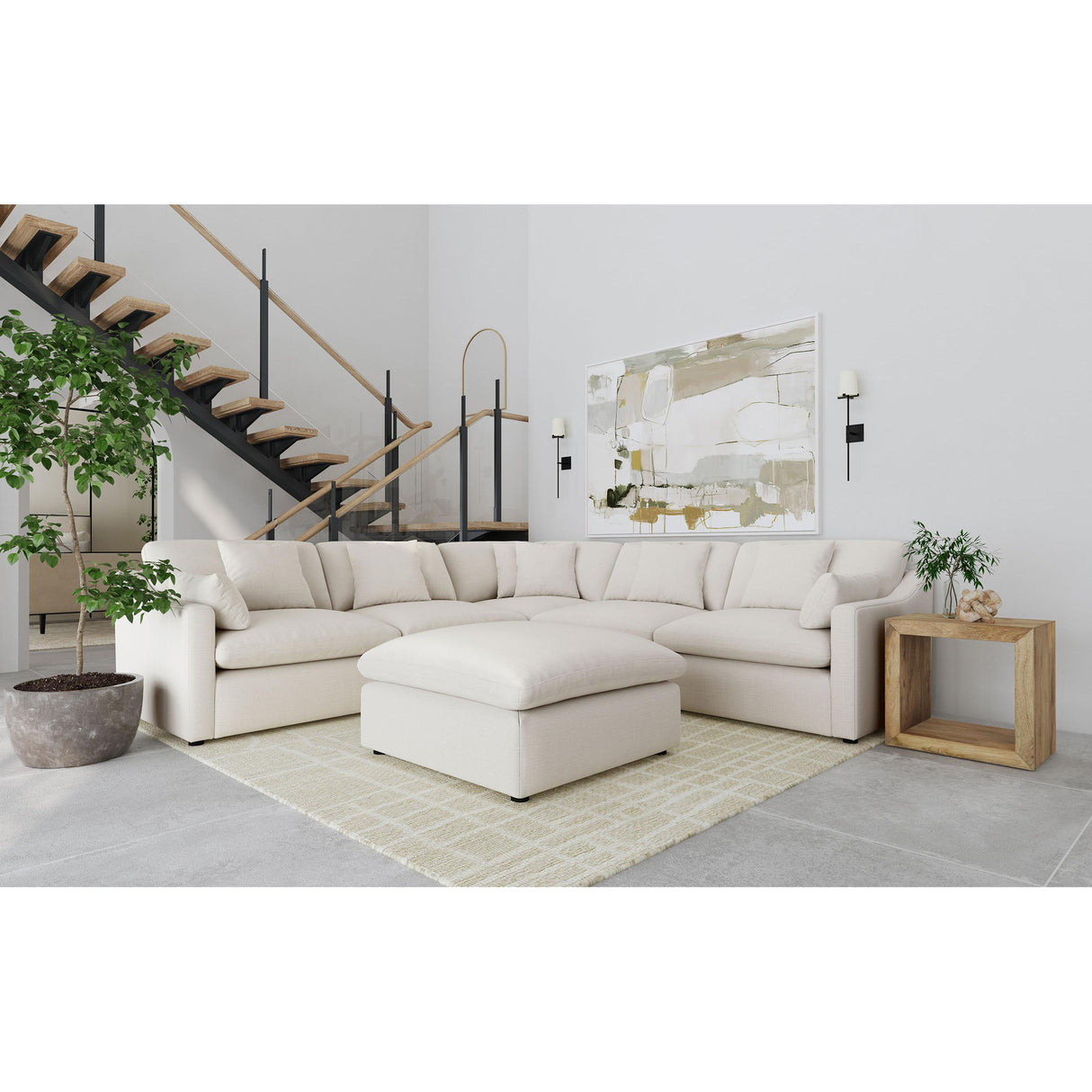 Coaster Furniture Hobson 551451-SET 6 pc Reversible Cushion Modular Sectional - Off-White IMAGE 3