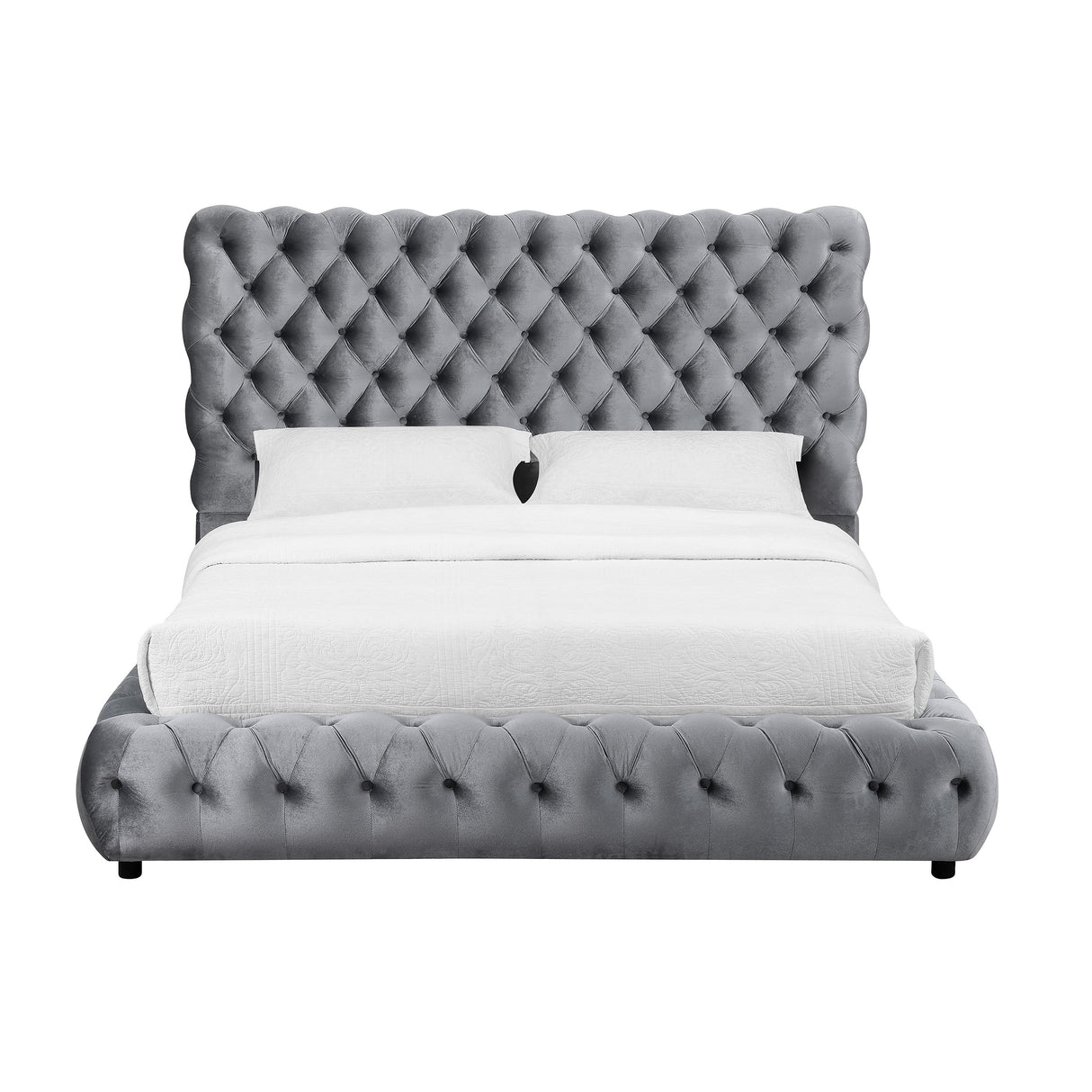 Crown Mark Flory 5112GY-Q Queen Bed - Grey IMAGE 1