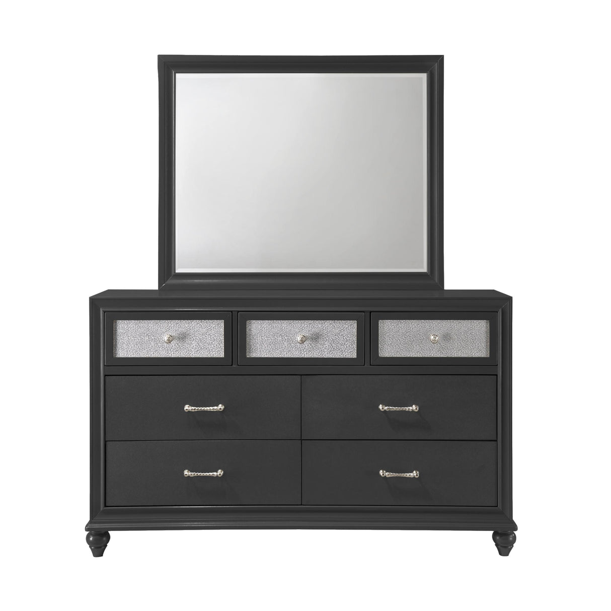 Crown Mark Lila B4398-11 Dresser Mirror - Black IMAGE 3